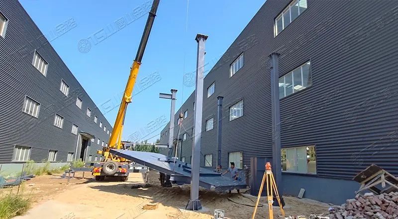 唐山金路廠區(qū)打造小型制砂樓，供客戶帶料試機(jī)